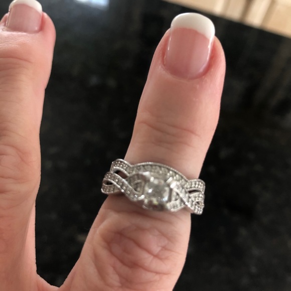 Diamond wedding set. 1/2 carat set in platinum. - Picture 6 of 6